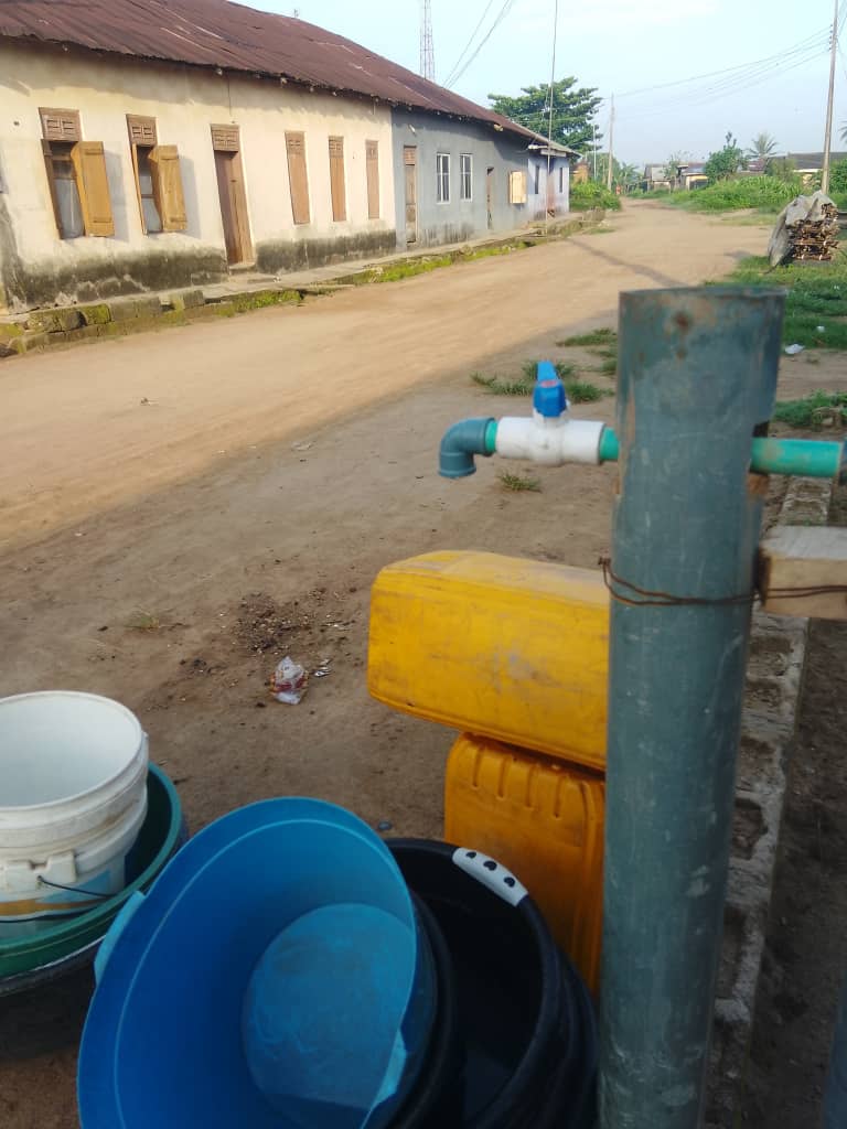 Community borehole outlet
