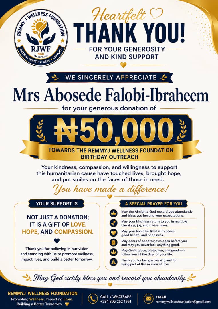 Donor appreciation for birthday outreach support