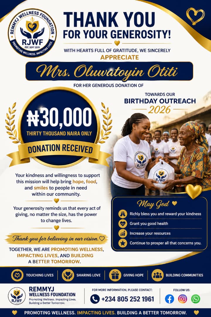 Donor appreciation for birthday outreach support